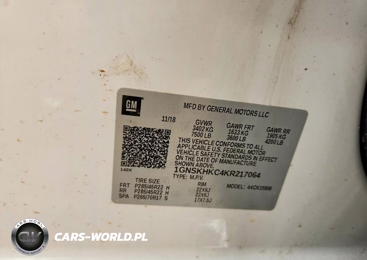 2019 Chevrolet Suburban K1500 Lt VIN:1GNSKHKC4KR217064 - 14
