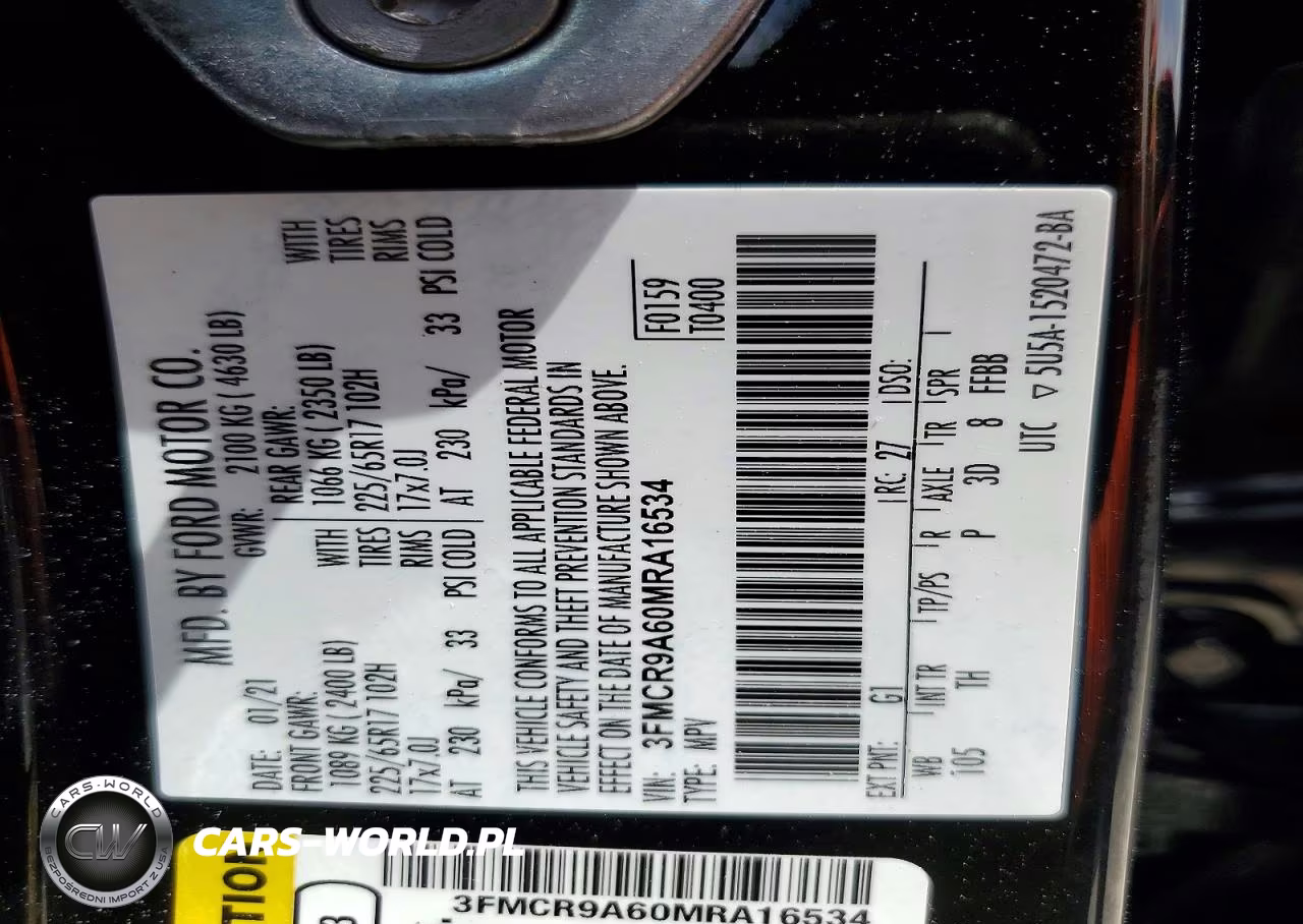 2021 Ford Bronco VIN:3FMCR9A60MRA16534 - 12