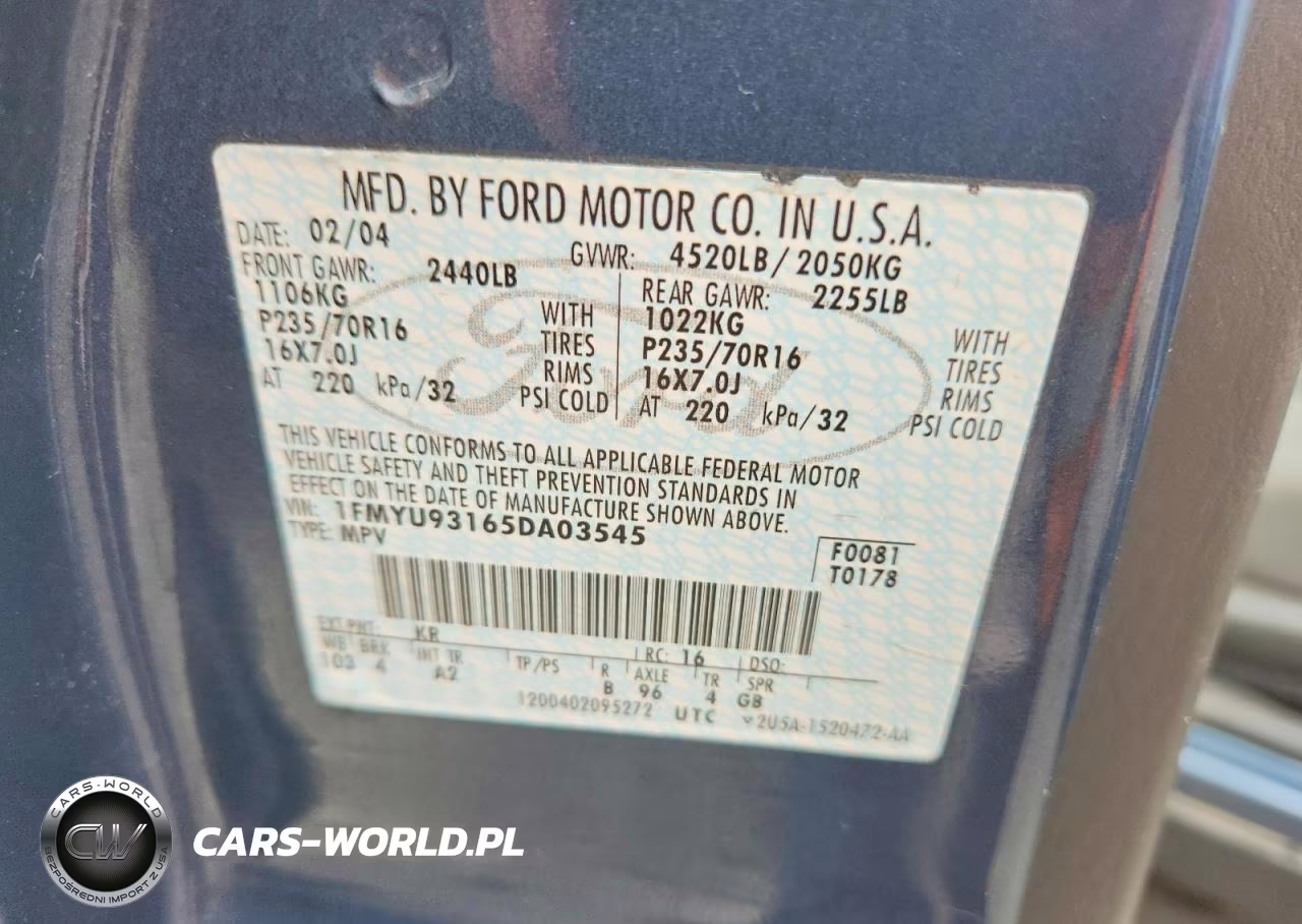 2005 Ford Escape Xlt VIN:1FMYU93165DA03545 - 14