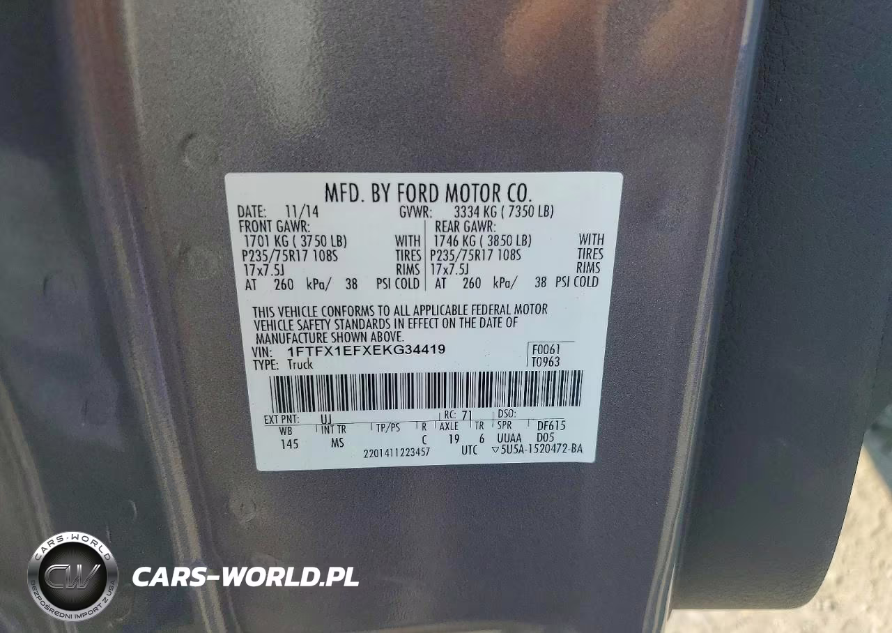 2014 Ford F150 Super Cab VIN:1FTFX1EFXEKG34419 - 12