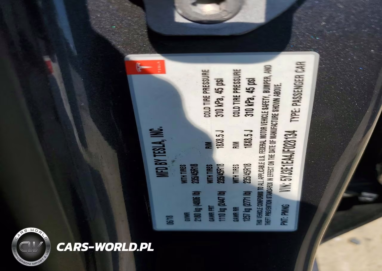 2018 Tesla Model 3 VIN:5YJ3E1EA4JF028134 - 12