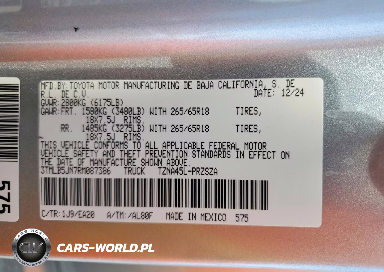 2024 Toyota Tacoma Trd Sport VIN:3TMLB5JN7RM087386 - 12
