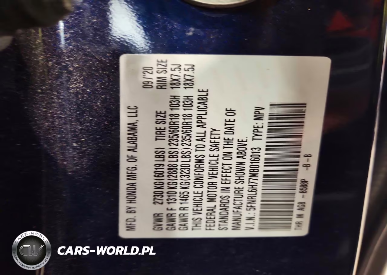 2021 Honda Odyssey Exl VIN:5FNRL6H77MB016013 - 13