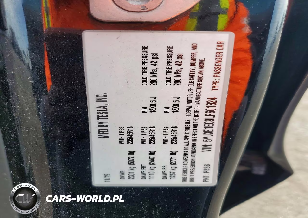 2020 Tesla Model 3 VIN:5YJ3E1EC9LF601324 - 13