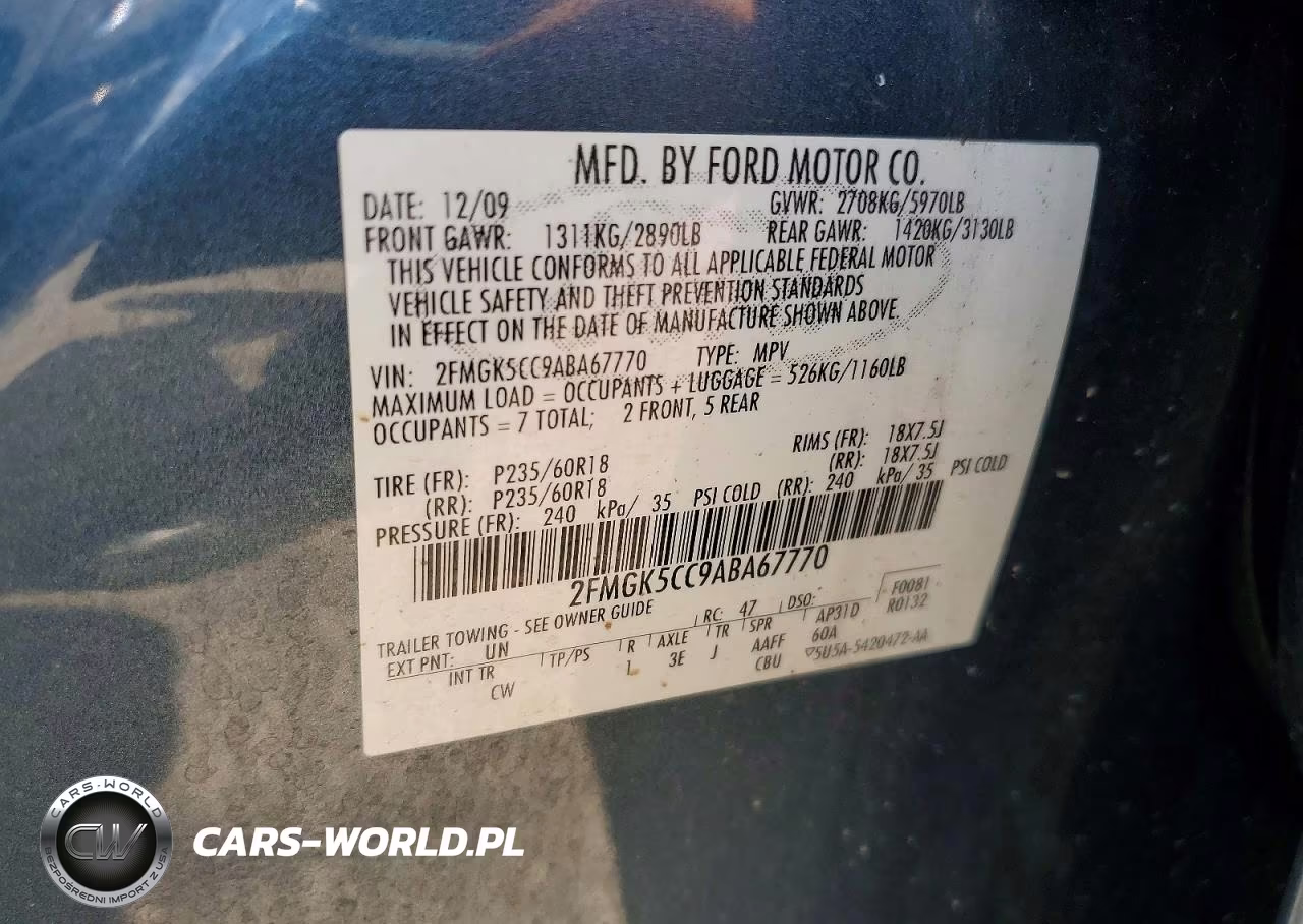 2010 Ford Flex Sel VIN:2FMGK5CC9ABA67770 - 13