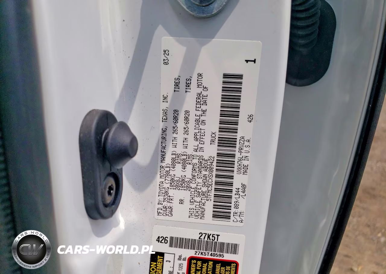 2025 Toyota Tundra 1794 Edition Hv VIN:5TFMC5ECXSX009422 - 12