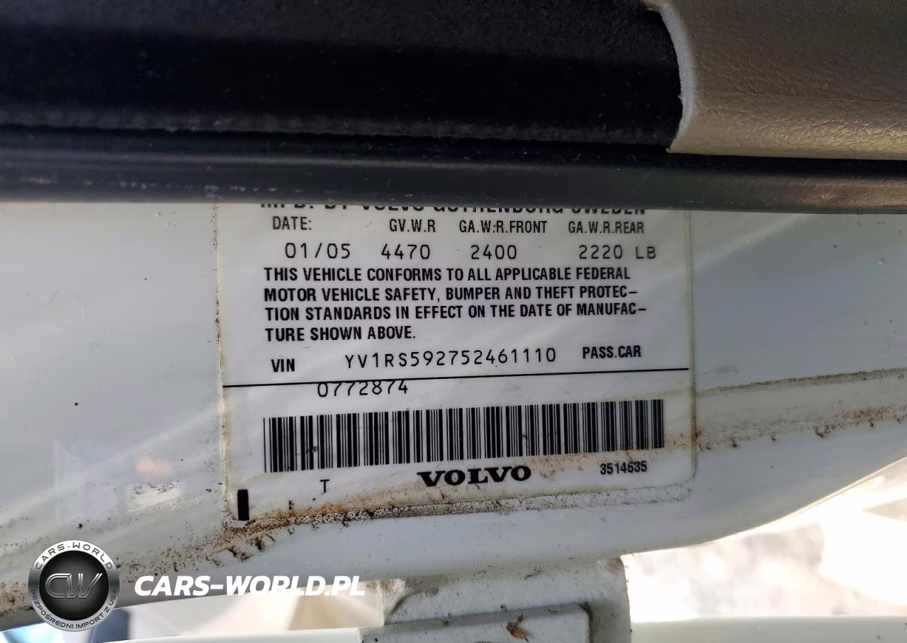 2005 Volvo S60 2.5T VIN:YV1RS592752461110 - 12