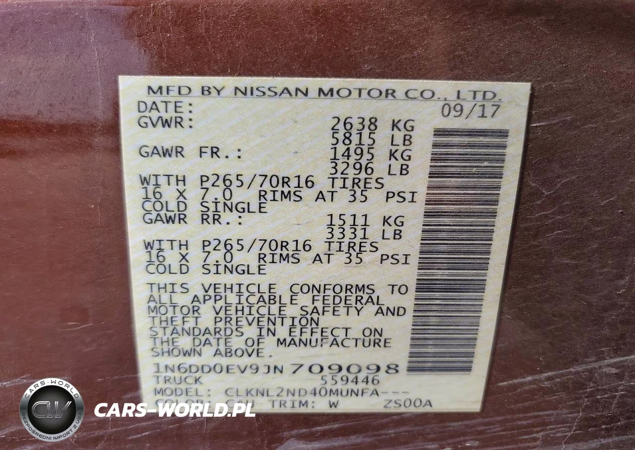 2018 Nissan Frontier Sv VIN:1N6DD0EV9JN709098 - 12