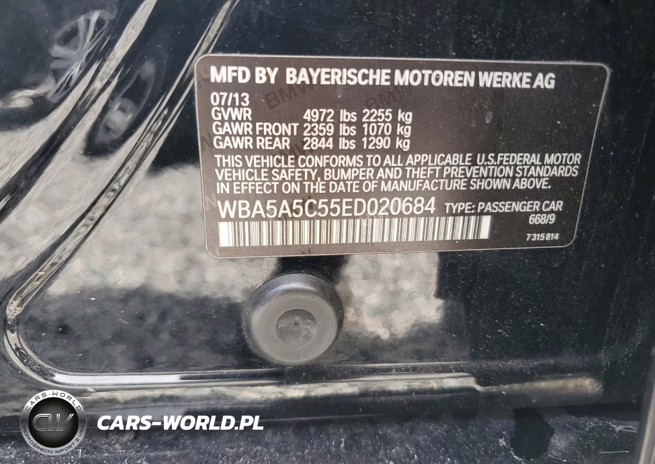 2014 BMW 528 I VIN:WBA5A5C55ED020684 - 12