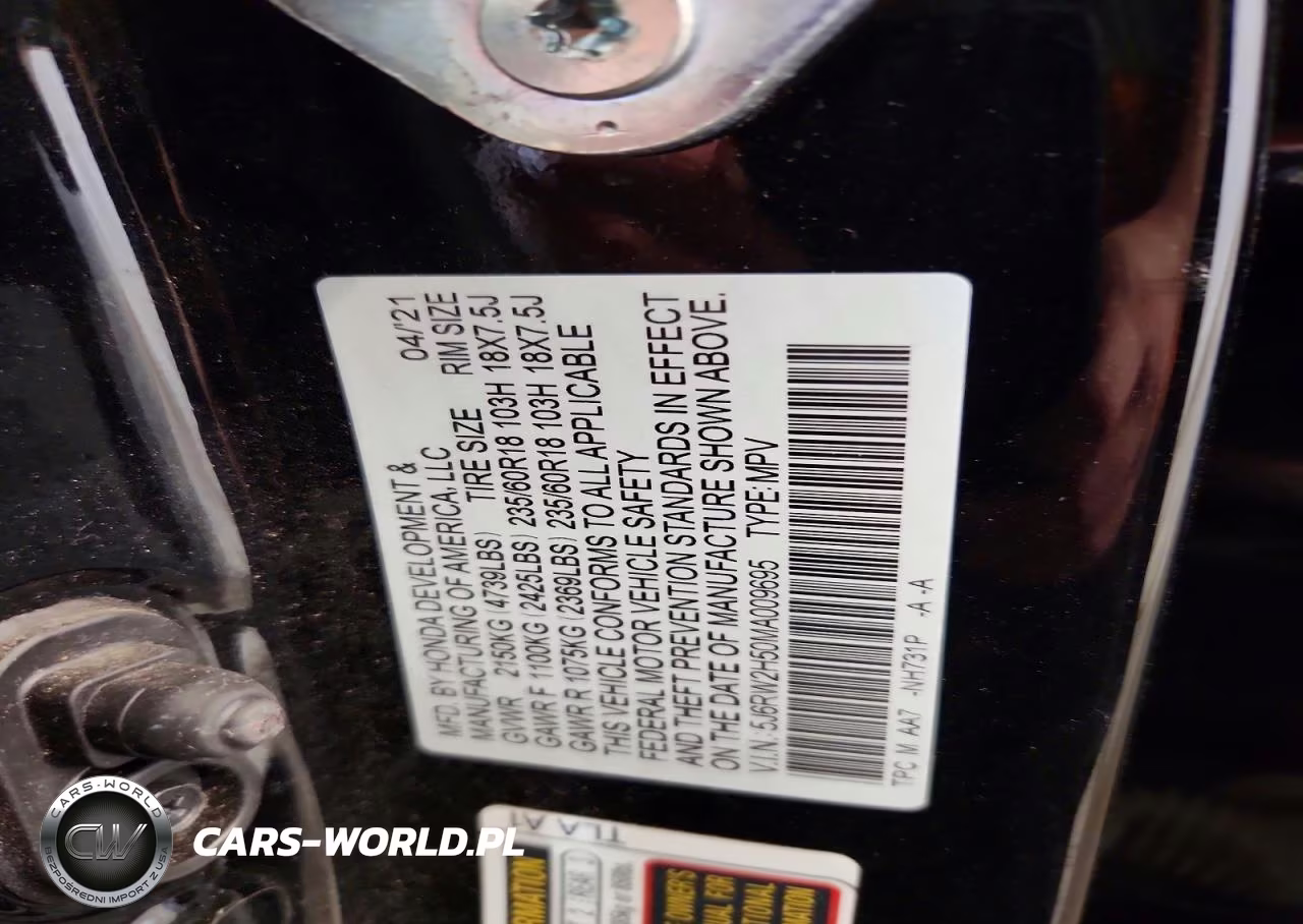 2021 Honda Cr-V Ex VIN:5J6RW2H50MA009695 - 14