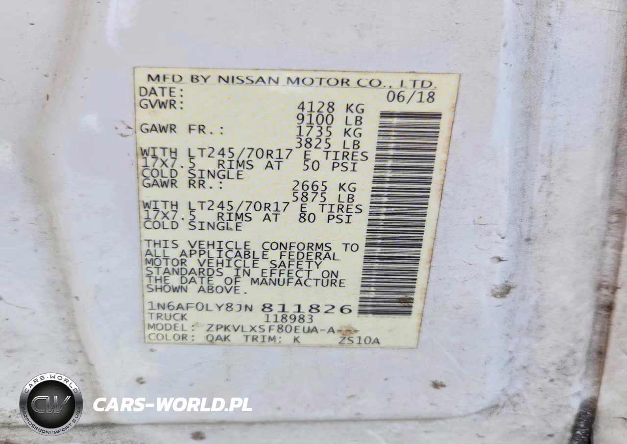 2018 Nissan Nv 2500 Hd Sv VIN:1N6AF0LY8JN811826 - 13