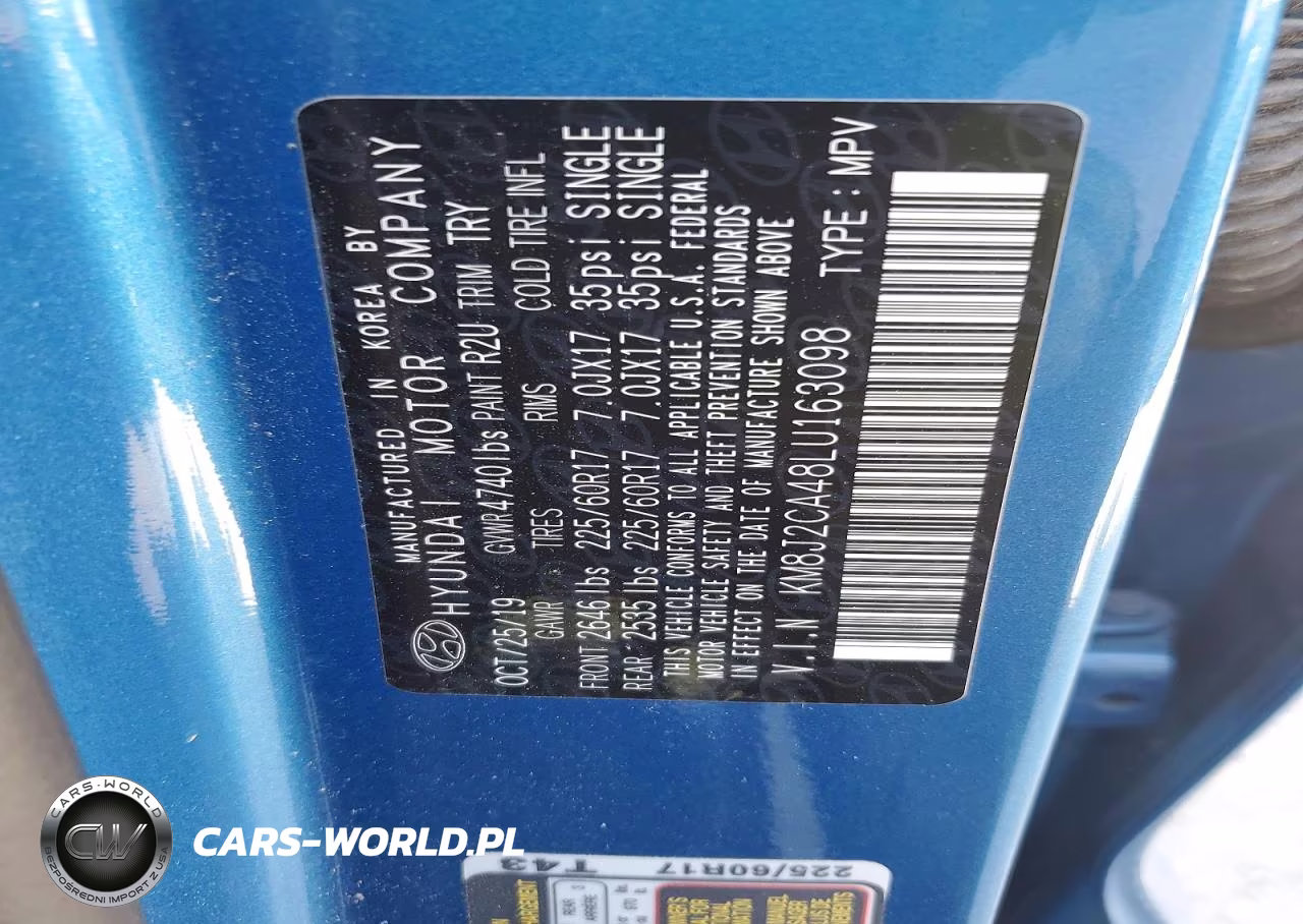 2020 Hyundai Tucson Se VIN:KM8J2CA48LU163098 - 12