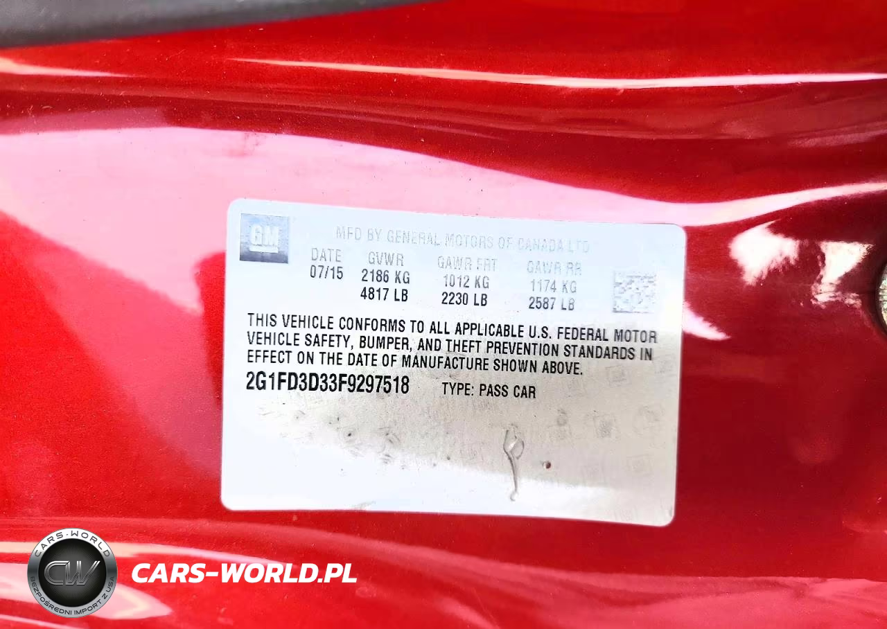 CHEVROLET CAMARO VIN:2G1FD3D33F9297518 - 12
