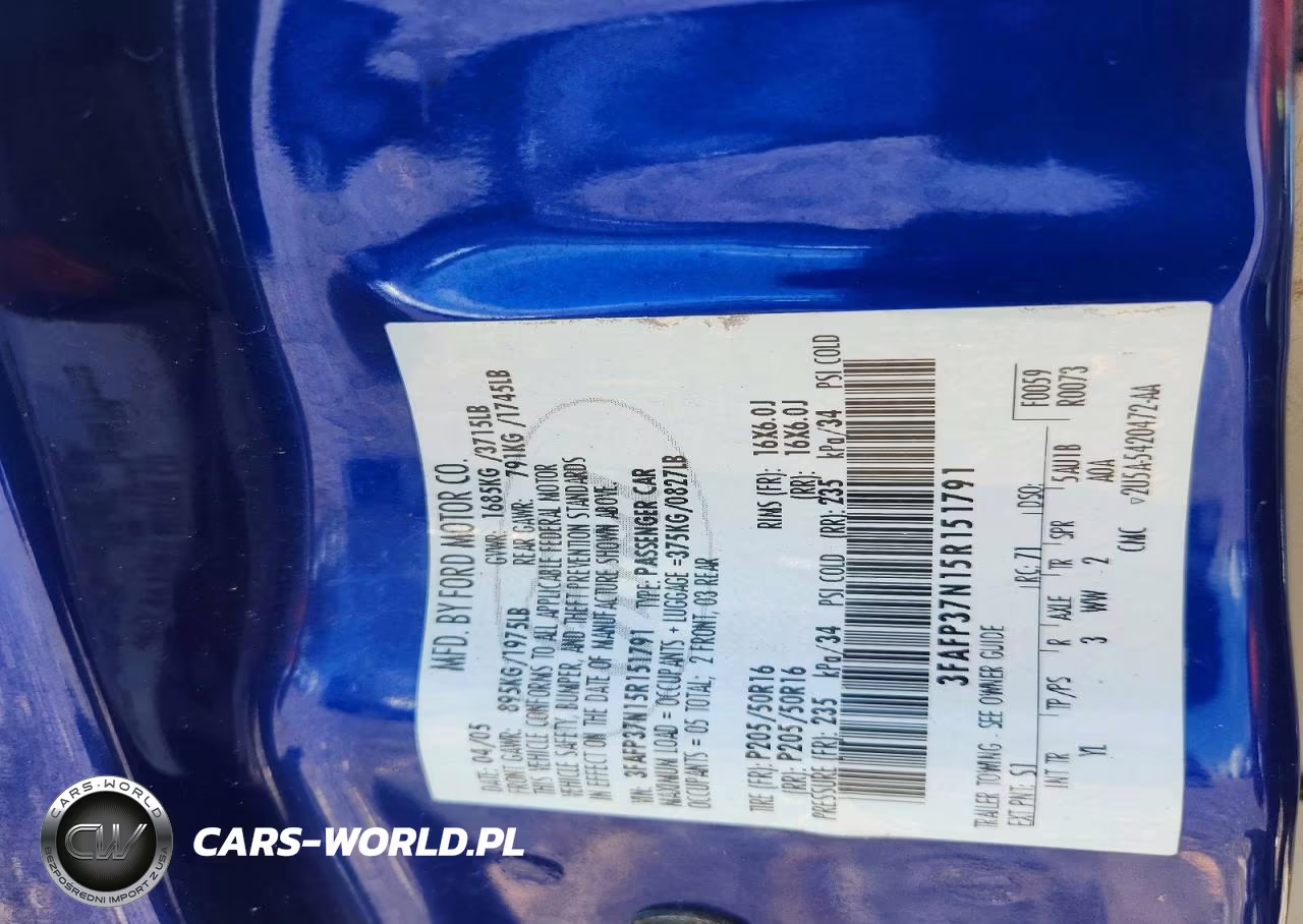 2005 Ford Focus Zx5 VIN:3FAFP37N15R151791 - 12