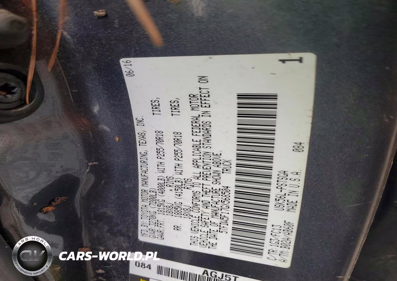 2016 Toyota Tundra Sr5 VIN:5TFDW5F17GX568504 - 12