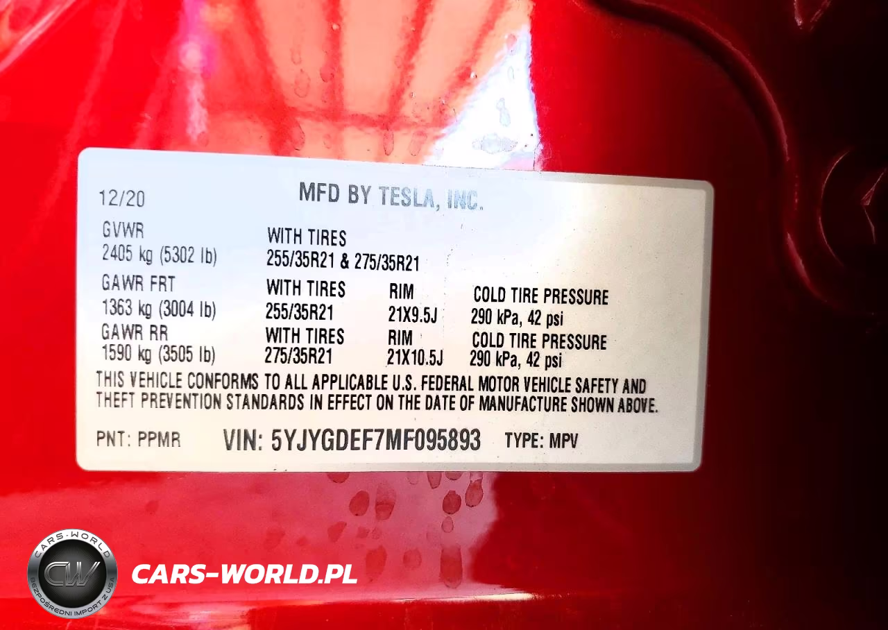 2021 Tesla Model Y VIN:5YJYGDEF7MF095893 - 12