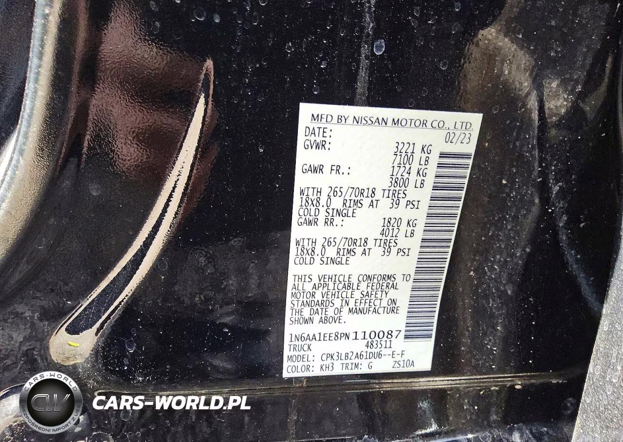 2023 Nissan Titan S VIN:1N6AA1EE8PN110087 - 12