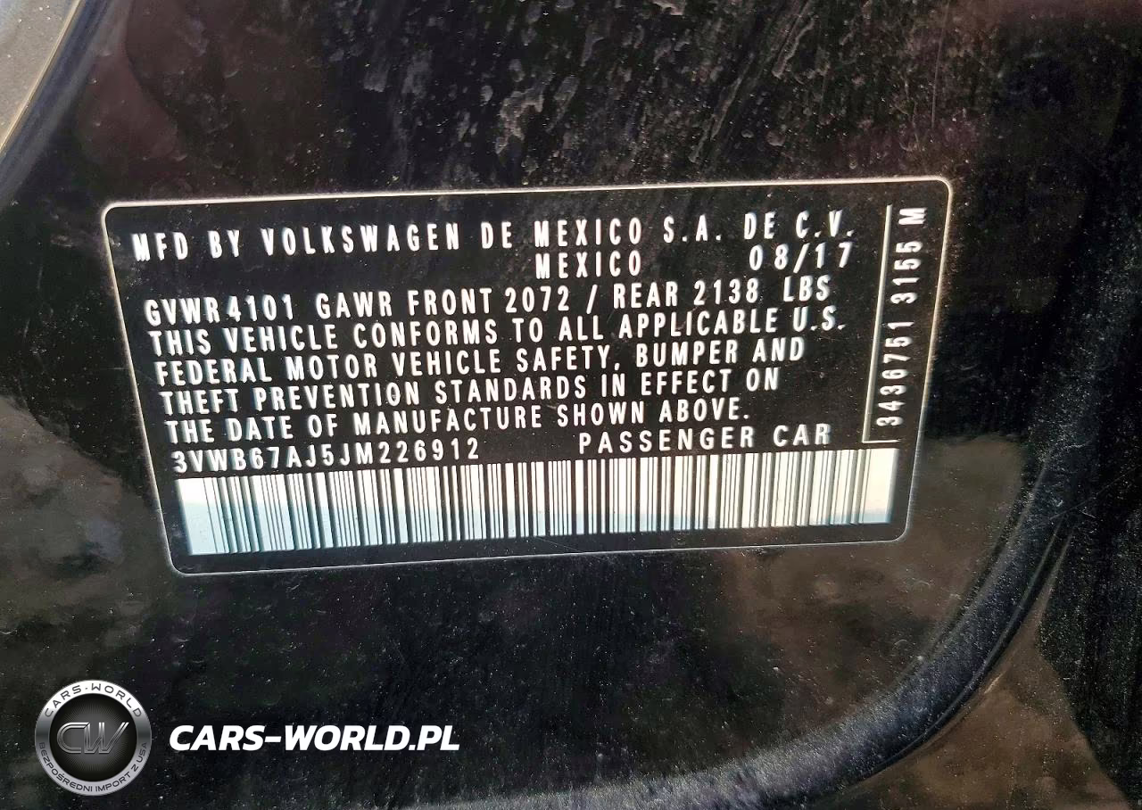 2018 Volkswagen Jetta Se VIN:3VWB67AJ5JM226912 - 12