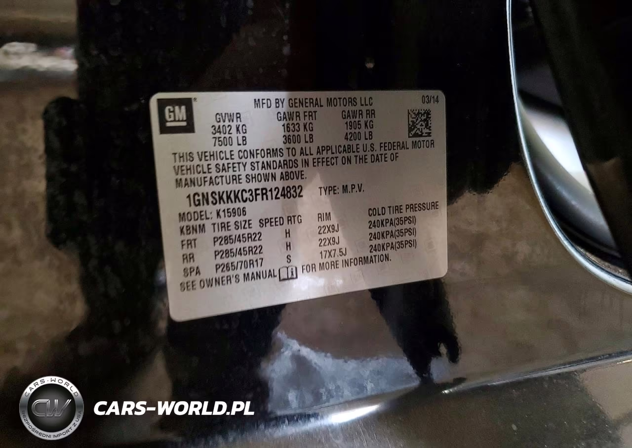 2015 Chevrolet Suburban K1500 Ltz VIN:1GNSKKKC3FR124832 - 12