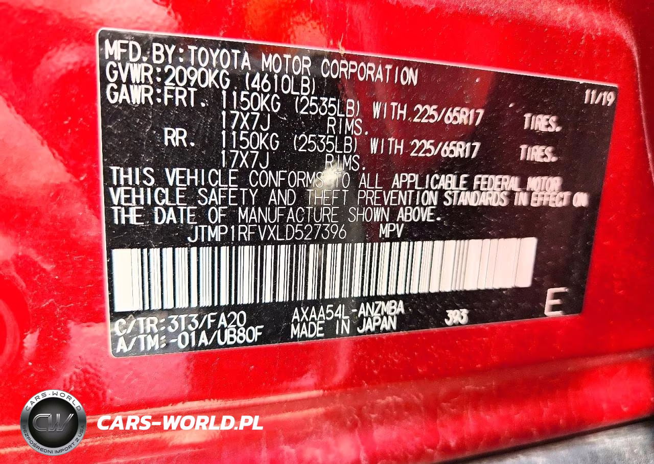 2020 Toyota Rav4 Xle VIN:JTMP1RFVXLD527396 - 13