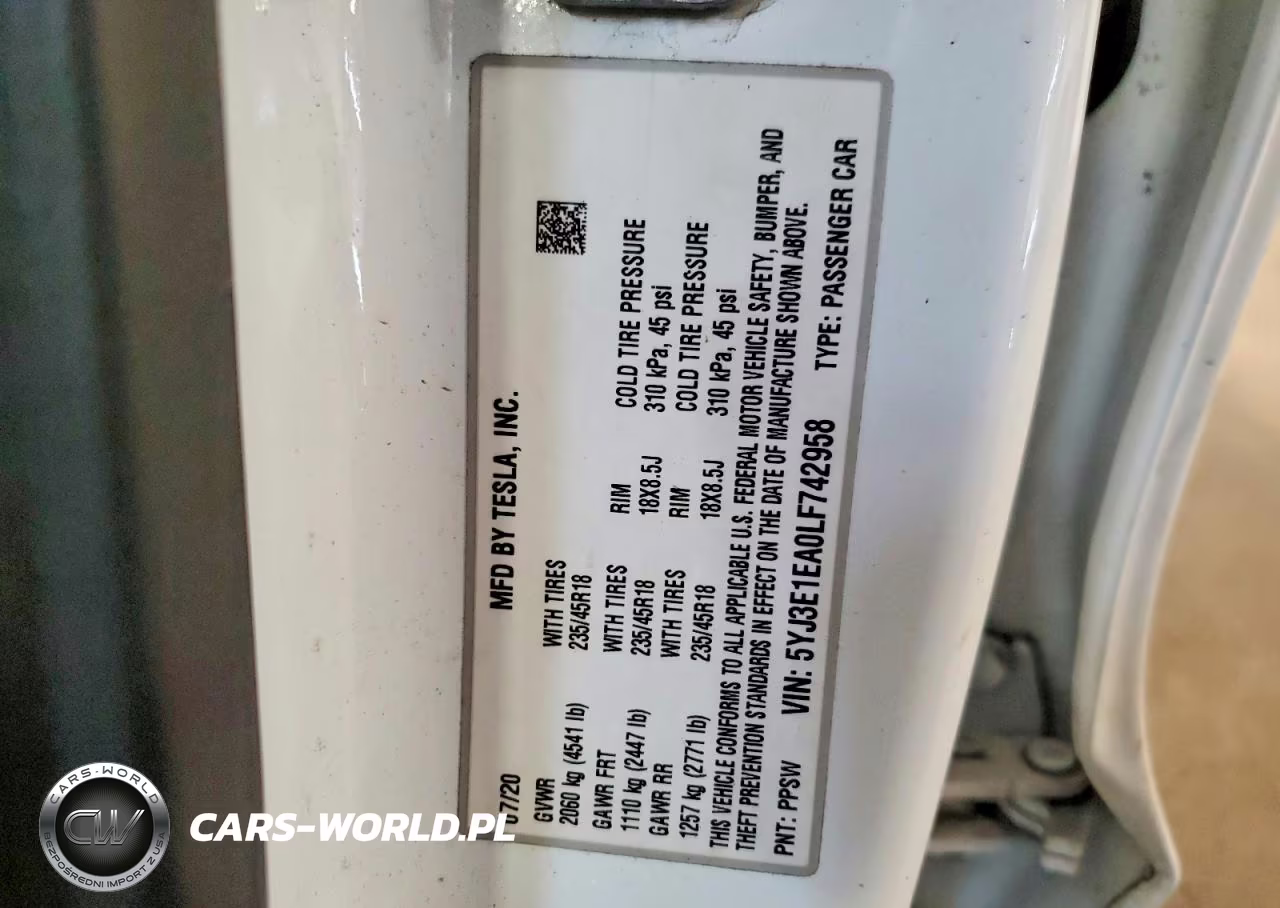 2020 Tesla Model 3 VIN:5YJ3E1EA0LF742958 - 12