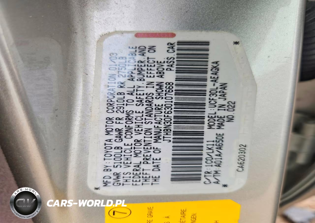 2003 Lexus Ls 430 VIN:JTHBN30F630107668 - 12