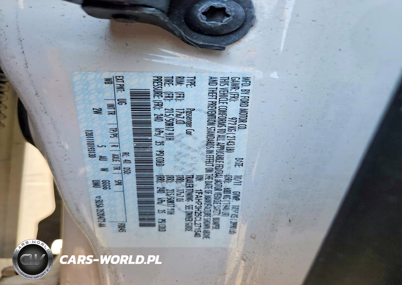 2012 Ford Focus Sel VIN:1FAHP3H25CL271540 - 12