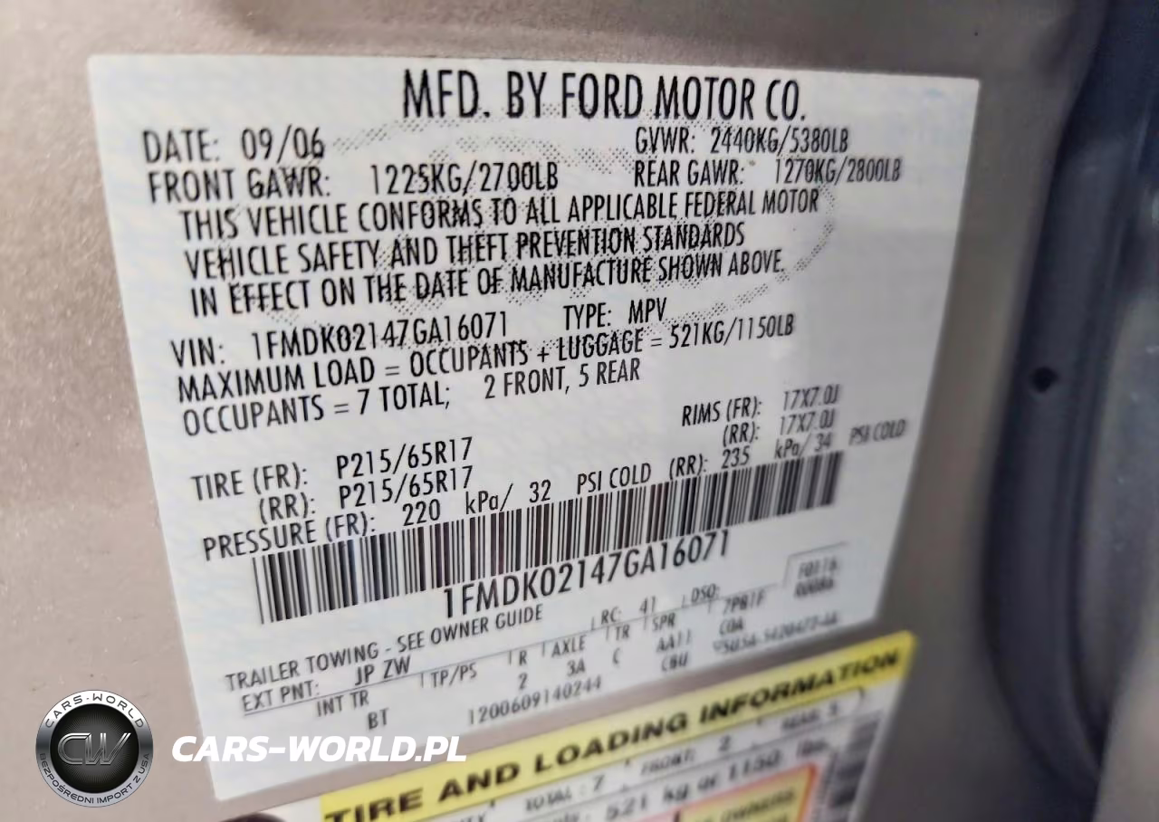 2007 Ford Freestyle Sel VIN:1FMDK02147GA16071 - 13