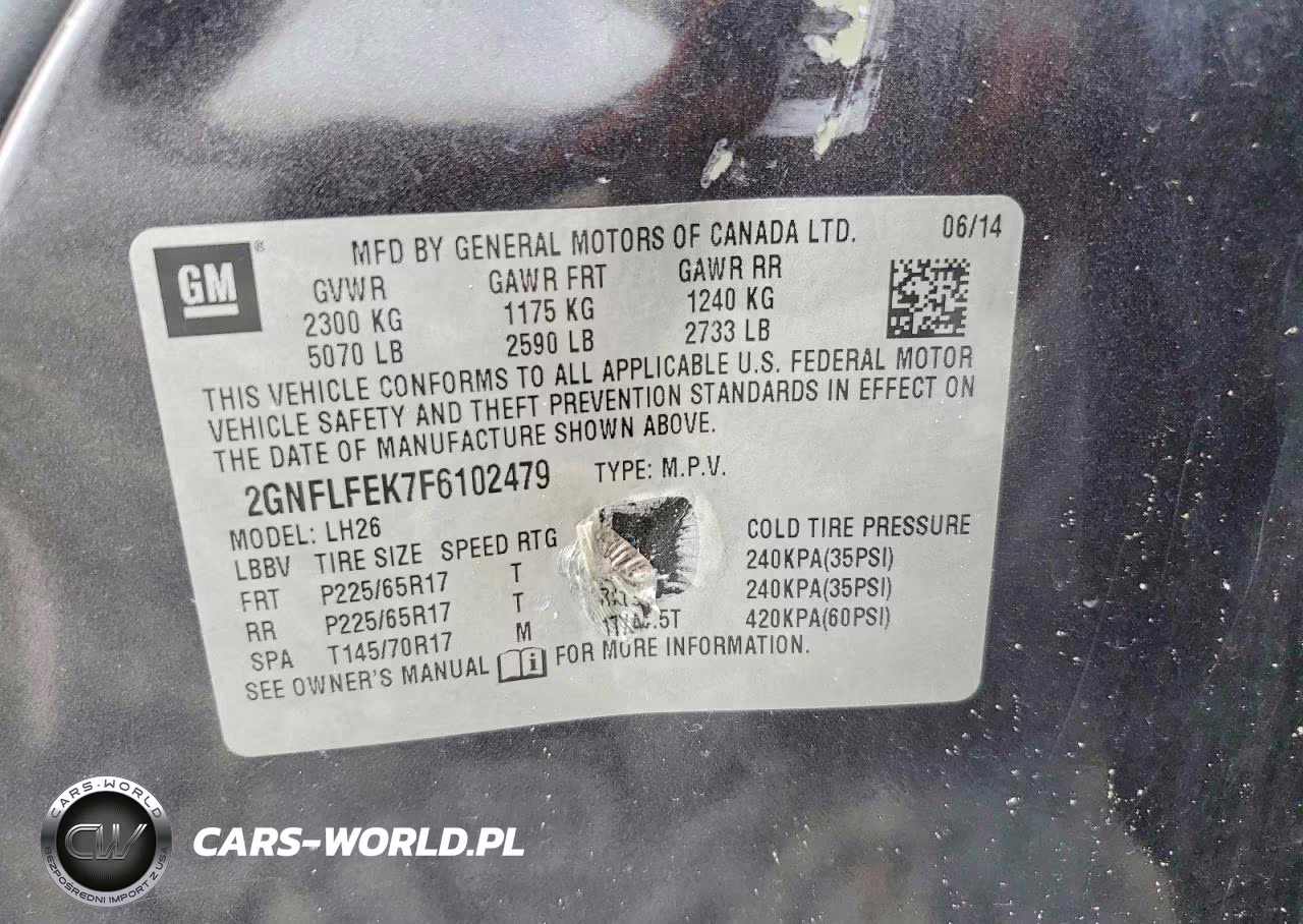2015 Chevrolet Equinox Lt VIN:2GNFLFEK7F6102479 - 13