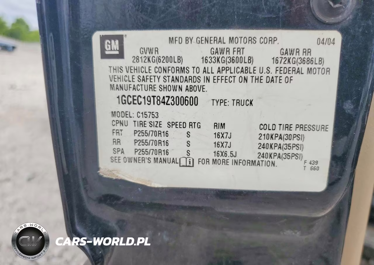 2004 Chevrolet Silverado C1500 VIN:1GCEC19T84Z300600 - 12
