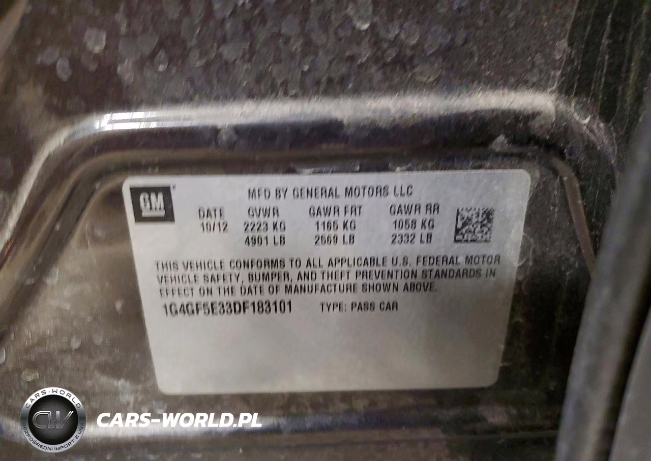 2013 Buick Lacrosse Premium VIN:1G4GF5E33DF183101 - 12