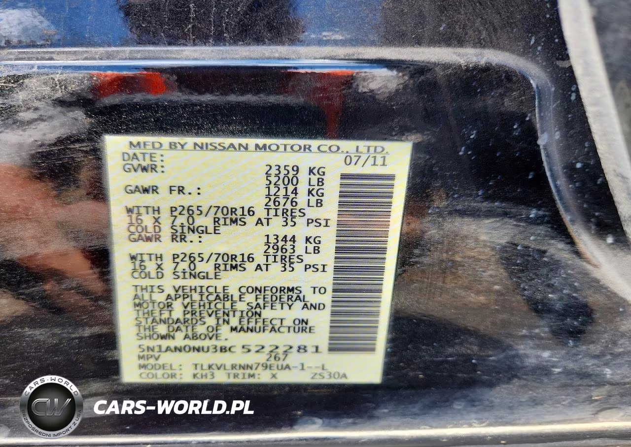 2011 Nissan Xterra X VIN:5N1AN0NU3BC522281 - 12
