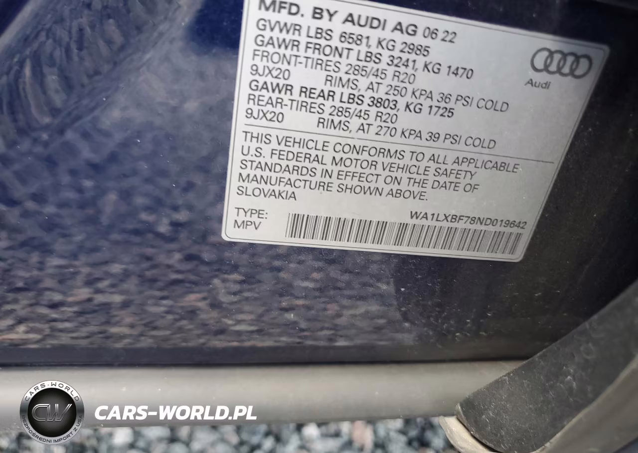 2022 Audi Q7 Premium Plus VIN:WA1LXBF78ND019642 - 14