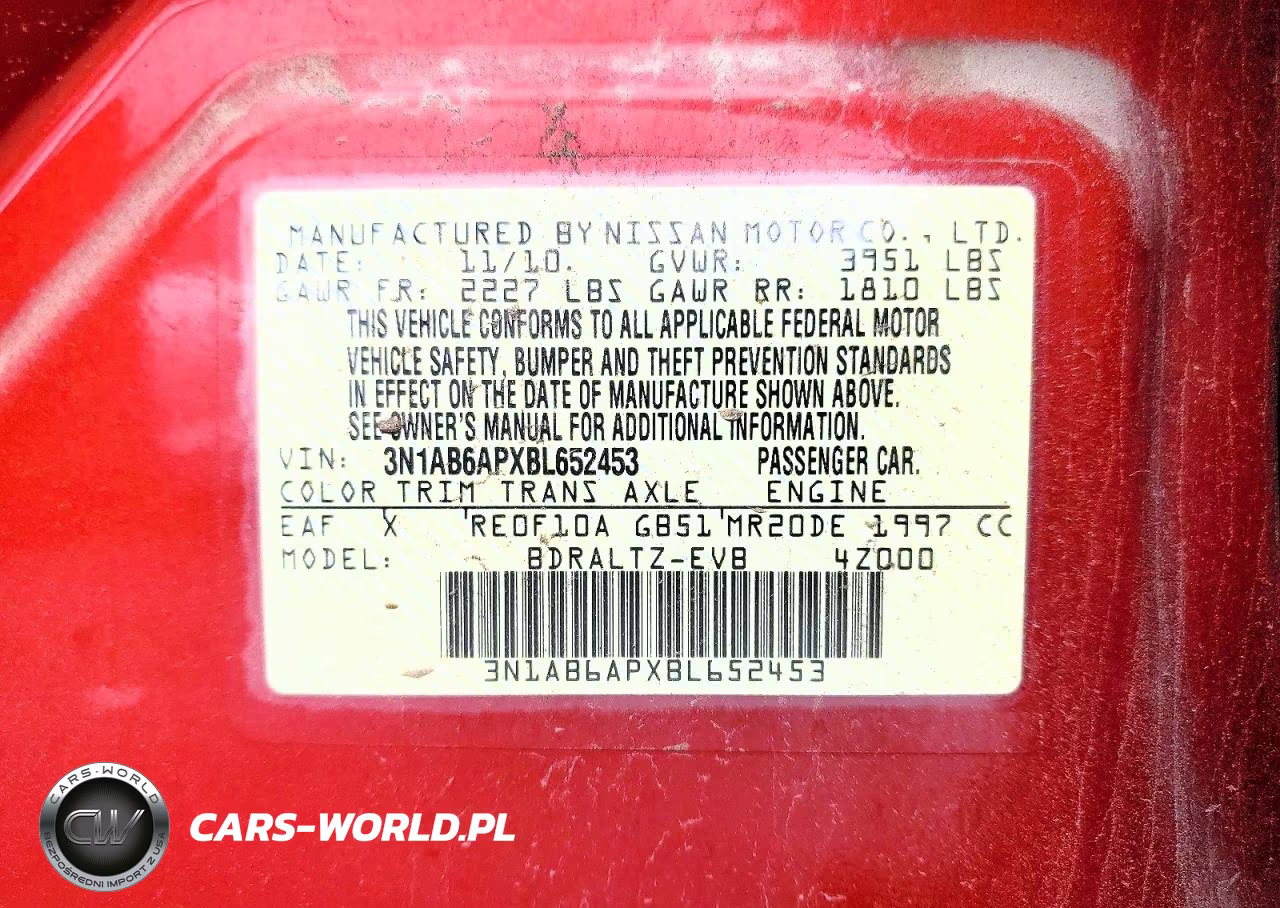 2011 Nissan Sentra 2.0 VIN:3N1AB6APXBL652453 - 12