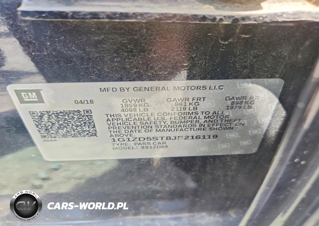 2018 Chevrolet Malibu VIN:1G1ZD5ST8JF216119 - 12