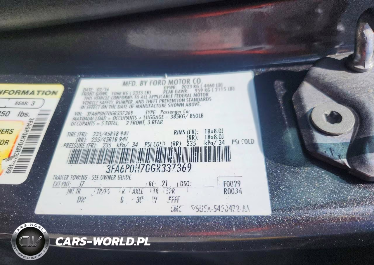 2016 Ford Fusion Se VIN:3FA6P0H70GR337369 - 12