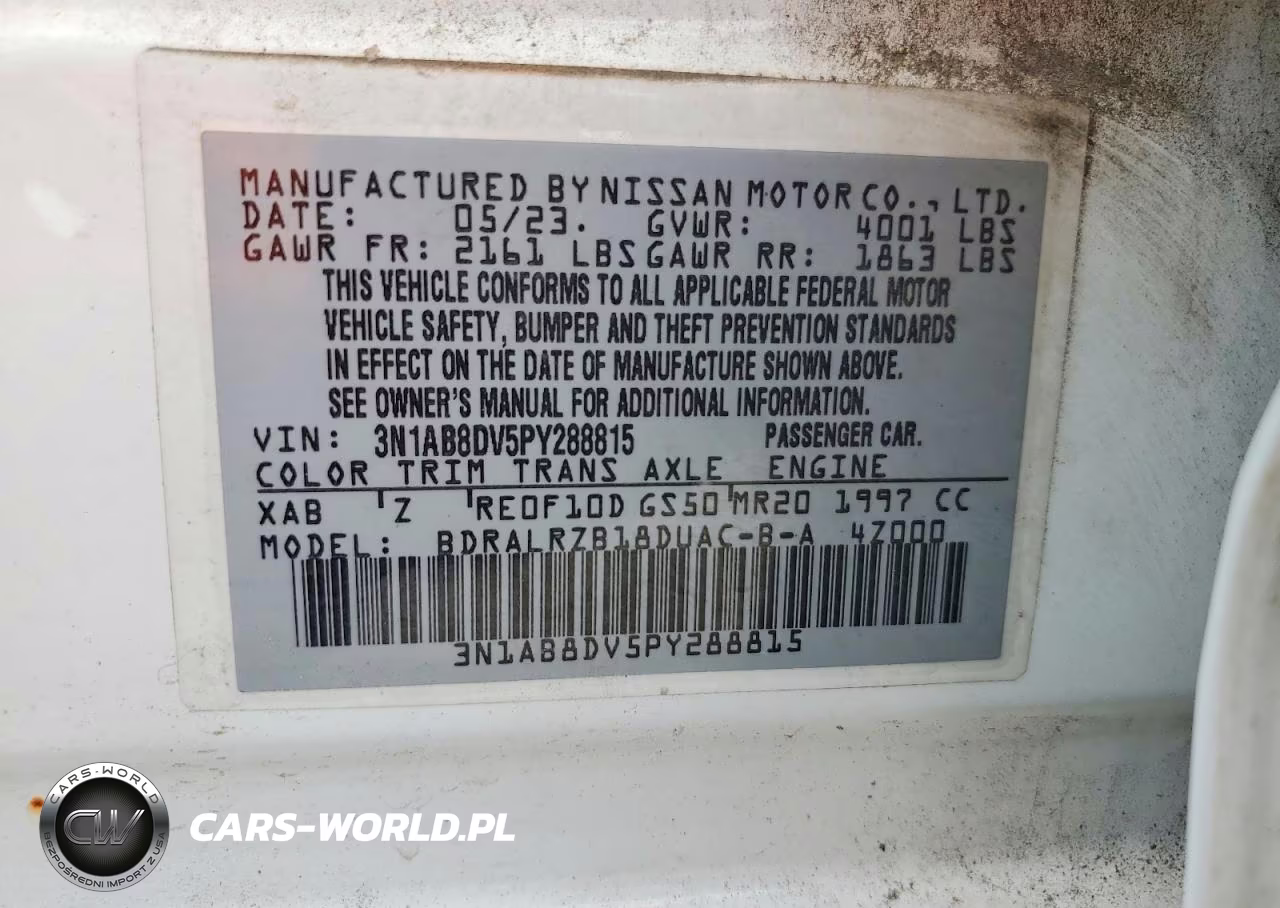 2023 Nissan Sentra Sr VIN:3N1AB8DV5PY288815 - 12