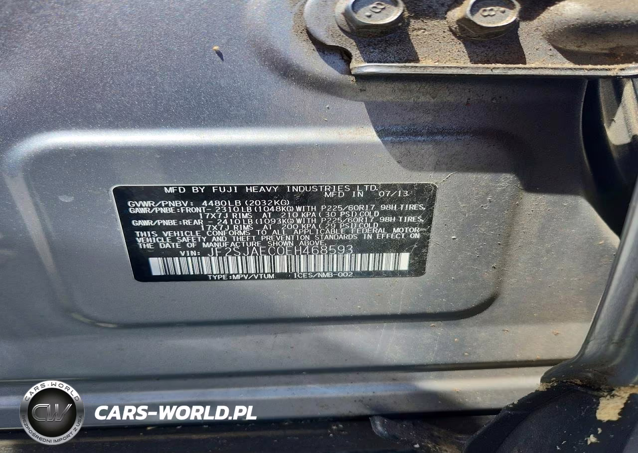 2014 Subaru Forester 2.5I Premium VIN:JF2SJAEC0EH468593 - 13