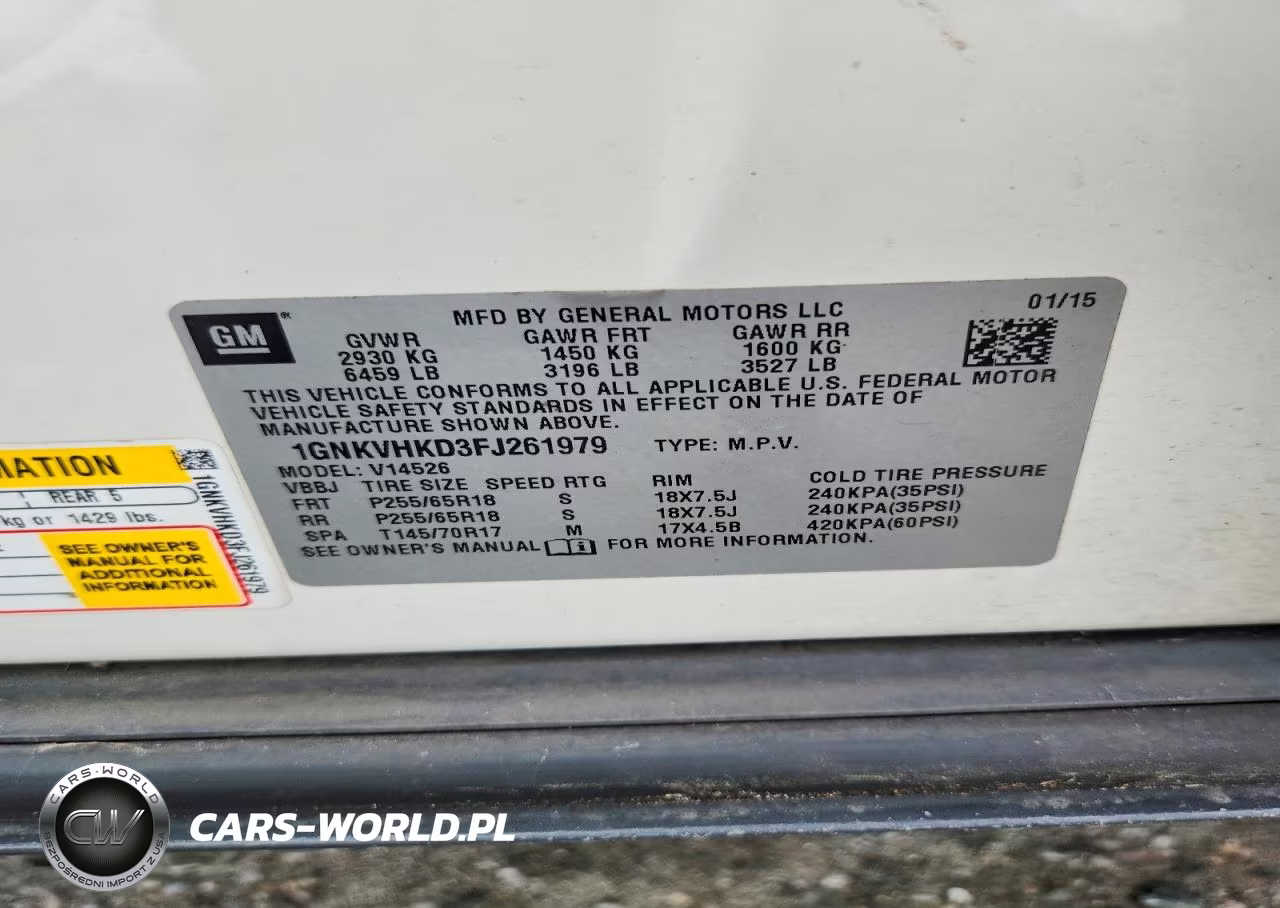 2015 Chevrolet Traverse Lt VIN:1GNKVHKD3FJ261979 - 13