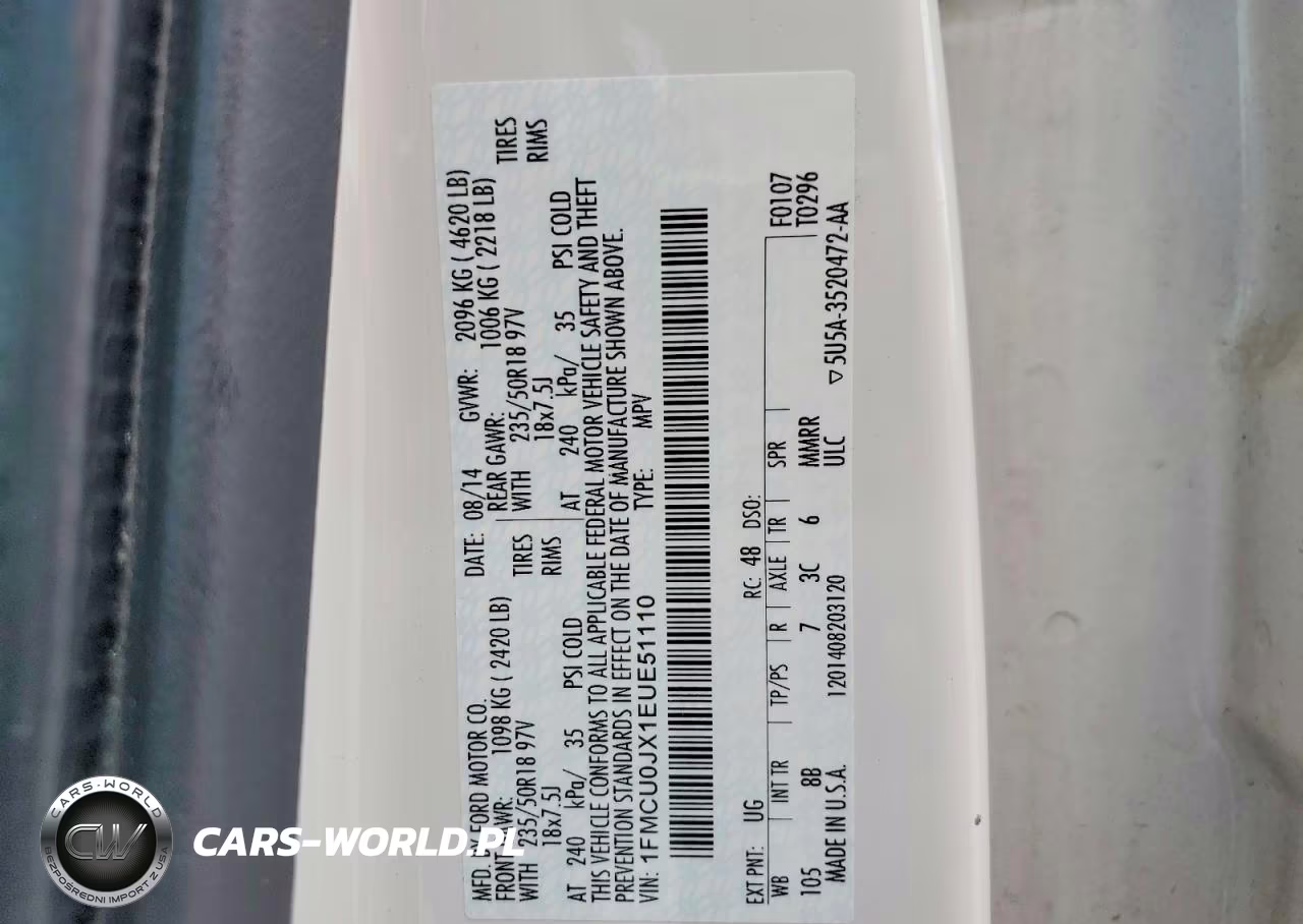 2014 Ford Escape Titanium VIN:1FMCU0JX1EUE51110 - 13