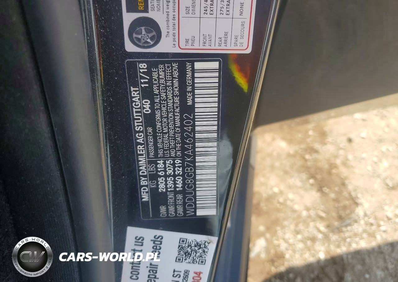 2019 Mercedes-Benz S 560 4Matic VIN:WDDUG8GB7KA462402 - 12