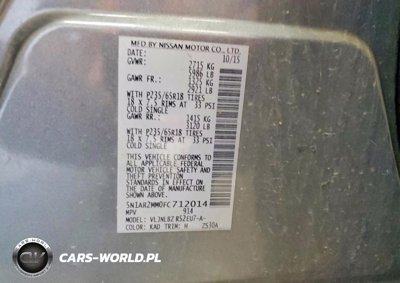 2015 Nissan Pathfinder S VIN:5N1AR2MM0FC712014 - 13