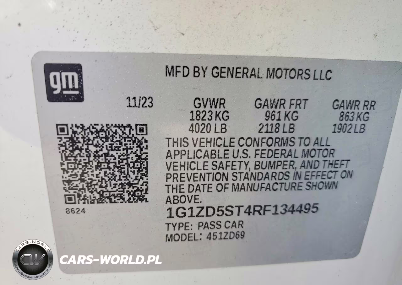 2024 Chevrolet Malibu Lt VIN:1G1ZD5ST4RF134495 - 13