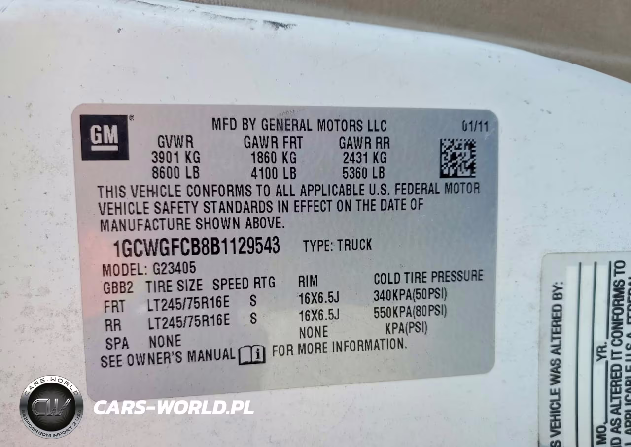 2011 Chevrolet Express G2500 VIN:1GCWGFCB8B1129543 - 13