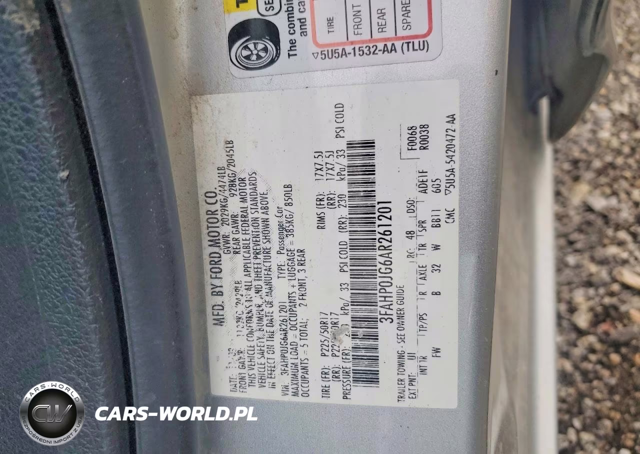2010 Ford Fusion Sel VIN:3FAHP0JG6AR261201 - 12