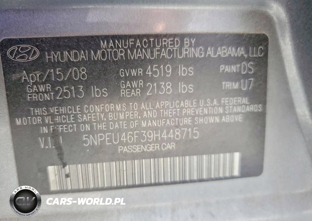 2009 Hyundai Sonata Limited V6 VIN:5NPEU46F39H448715 - 12