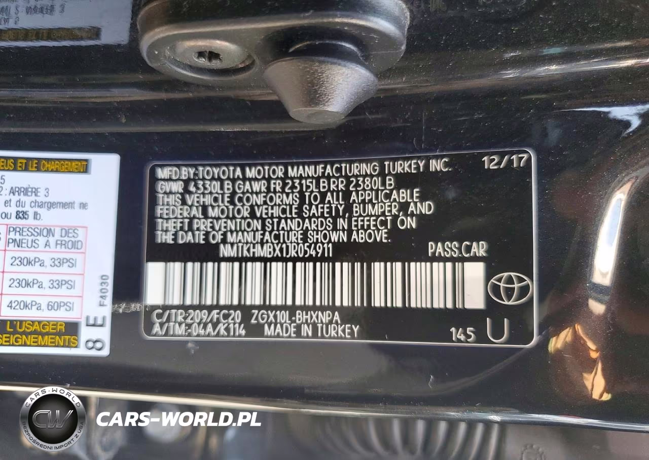 2018 Toyota C-Hr Xle VIN:NMTKHMBX1JR054911 - 12