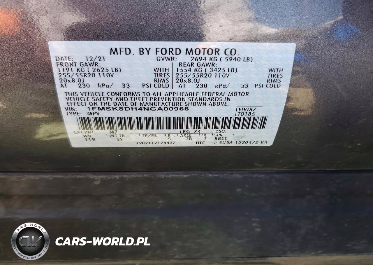 2022 Ford Explorer Xlt VIN:1FMSK8DH4NGA00966 - 14