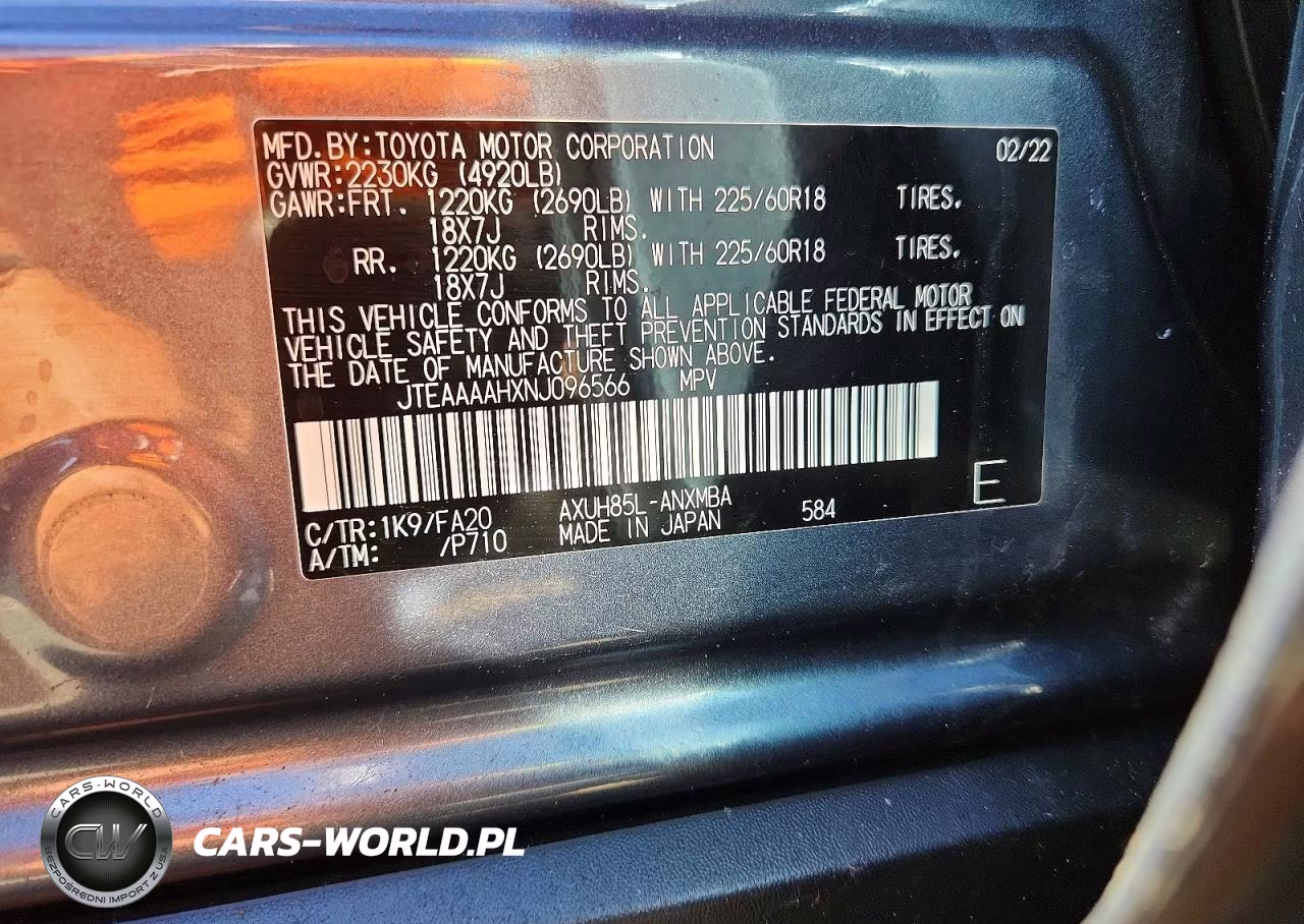 2022 Toyota Venza Le VIN:JTEAAAAHXNJ096566 - 13