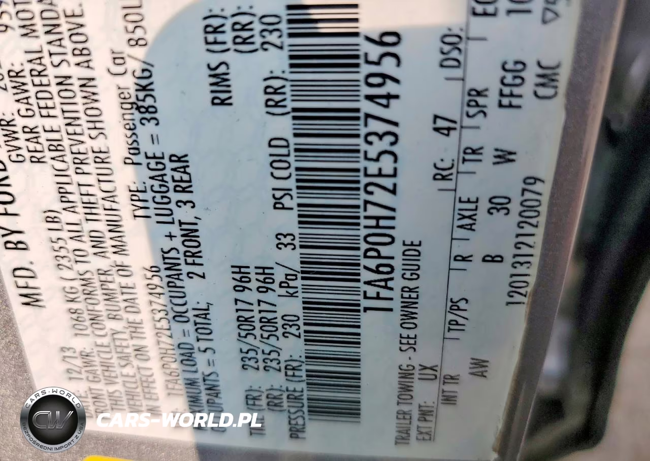 2014 Ford Fusion Se VIN:1FA6P0H72E5374956 - 13